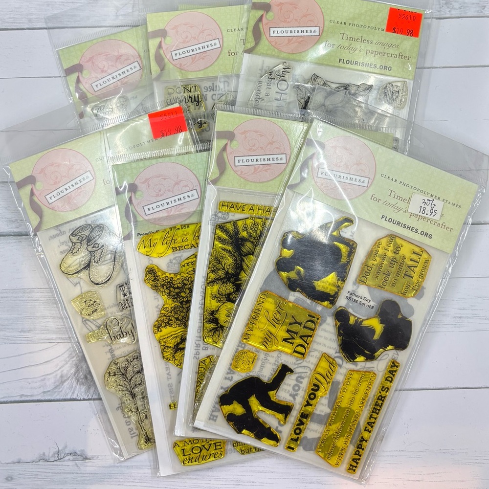 Flourishes Clear Stamp Lot